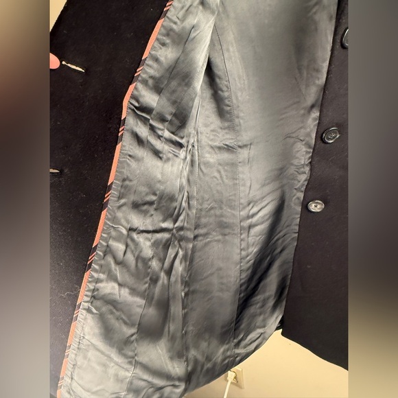 J. Crew Wool Cashmere Lined Mid-Length Black Coat Size 2 Petite Soft - Picture 6 of 10